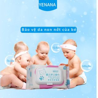 Khăn ướt không mùi , không cồn 80 tờ cho bé