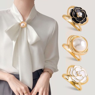 Set 4 Khóa Cài Khăn Choàng Cổ Ba Vòng Tròn Đơn Giản Đa Năng Dễ Phối Đồ Cho Nữ Nút Khăn Choàng Lụa Thắt Nút Thắt Khăn