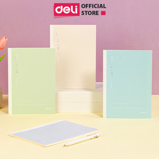 Sổ Vở Kẻ Ngang Dán Gáy Chính Hãng Deli, Kích Cỡ A5/B5, Giấy Chống Lóa Cao Cấp 80Trang - WA540/WB540