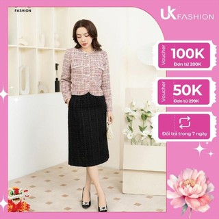 Chân Váy Dáng A Chất Liệu Dạ Text Có Lớp Lót Dày Dặn UK Fashion Công Sở Nữ dáng Hàn Quốc Cao Cấp, Trẻ Trung NKCV2311001
