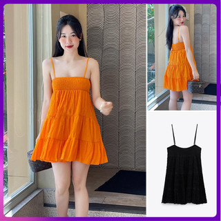  Đầm Sling họa tiết cổ thẳng phong cách mới mùa hè7385225 3152266 3152366