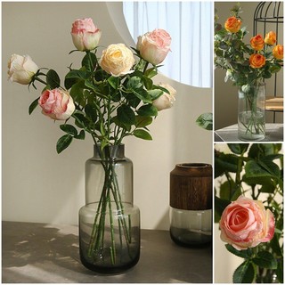 Lãng Mạn Nhân Tạo Hoa Hồng Nhiều Màu Mô Phỏng Hoa DIY Handmade Hoa Tặng Trang Trí Nhà Cửa Đạo Cụ Cưới Chụp Ảnh Đạo Cụ