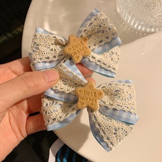  Kẹp Tóc Ren Ngôi Sao Xanh Sữa Nơ Nữ Nổ Bên Kẹp Tóc Phụ Kiện Tóc Trái Tim Cô Gái Dễ Thương Mỏ Vịt Kẹp