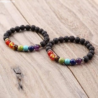 ✨✨Vòng tay đá núi lửa tự nhiên 7 màu