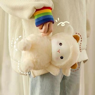 Búp Bê Nhồi Bông Cừu Siêu Dễ Thương 25CM, Đồ Chơi Nhồi Bông Thỏ Alpaca Kawaii, Gối Thú Nhồi Bông Mềm, Đồ Chơi Ném Tiệc S