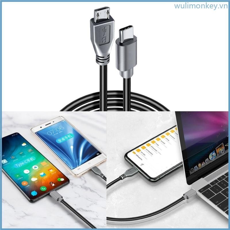 Wu USB Type C Adapter USB-C Sang Micro USB Nam Sync Charge Micro OTG Sạc