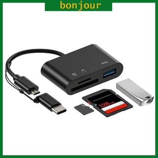 Đầu đọc thẻ TF 5 trong 1 BON Đa chức năng Type-C USB MicroUSB Cầm tay HUBOTG