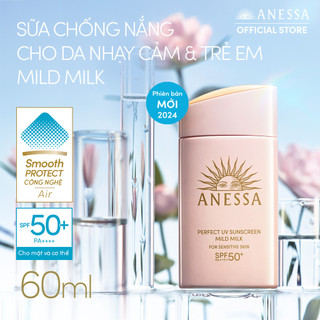 Sữa chống nắng dịu nhẹ cho da nhạy cảm Anessa Perfect UV Sunscreen Mild Milk 60ml