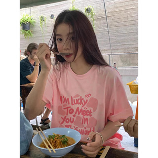 Hàng sẵn có FASHMILY 100% Cotton Phong Cách Hàn Quốc In Hình Đồ Họa Độc Đáo Tay Ngắn Nam Unisex Rời Quá Khổ Tee Nữ Áo