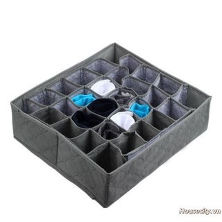 Hộ gia đình 30 cells hộp bảo quản đồ lót than có thể gập lại tất tổ chức cho gia đình