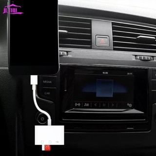 【UTHU】Compact and Convenient USB C Card Reader TF/SD Memory Card Type C USB Conversion