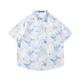 Thắt Lưng Thỏ In Hình Đầy Đủ Mùa Hè 2024 Phong Cách Mới Áo Sơ Mi Hoa Cardigan Áo Sơ Mi Tay Ngắn Bé Trai Hawaii Áo Sơ Mi Cặp Đôi Cổ Điển Mặc Phong Cách Kỳ Nghỉ Áo Sơ Mi Tay Ngắn Năm Điểm Áo Sơ Mi Bé Trai Áo Sơ Mi Hoa Rời Áo Sơ Mi Retro Trang Phục Hiệu Suất
