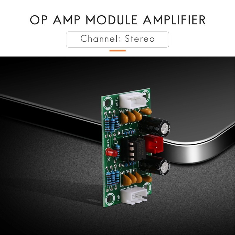Mini Preamp Op Amp Module Khuếch Đại Kênh Kép NE5532 Preamplifier Tone Board 5 Lần Điện Áp Rộng 12-3