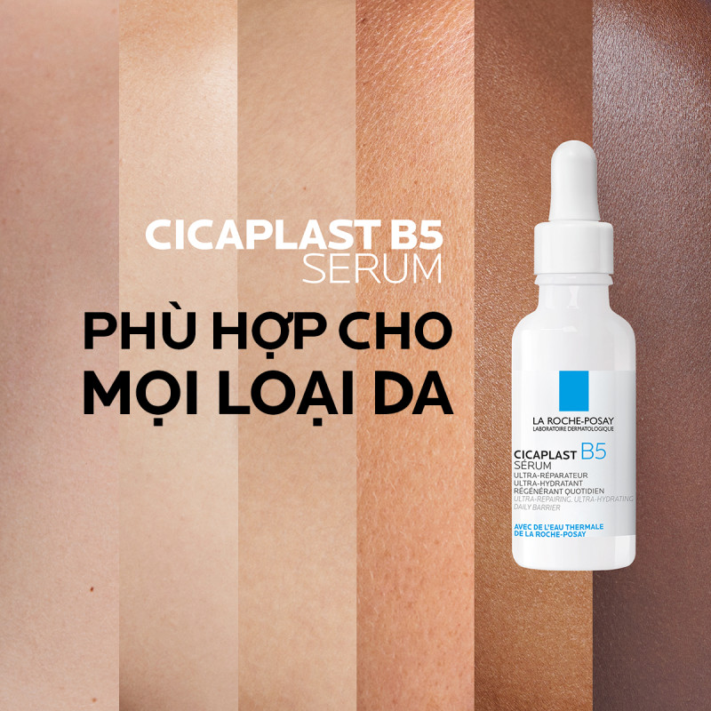 Dưỡng chất giúp dưỡng da, làm mềm, mượt và ẩm da, hỗ trợ bảo vệ da La Roche-Posay Cicaplast B5 Ultra Repair 30ml