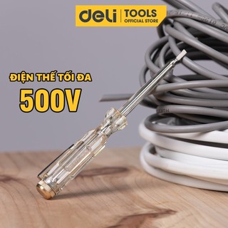Bút Thử Điện 100-500V Deli Chính Hãng - Nhỏ Gọn, Tiện Lợi, An Toàn Sử Dụng