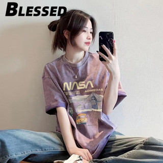 Blessed áo phông áo thun nữ croptop baby tee INS Thời trang xu hướng Stylish WTX2410K1C 13Z240329