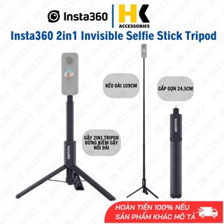 Insta360 2-in-1 Invisible Selfie Stick + Tripod - Gậy kiêm tripod  Insta360 One X2 X3 RS Ace Pro
