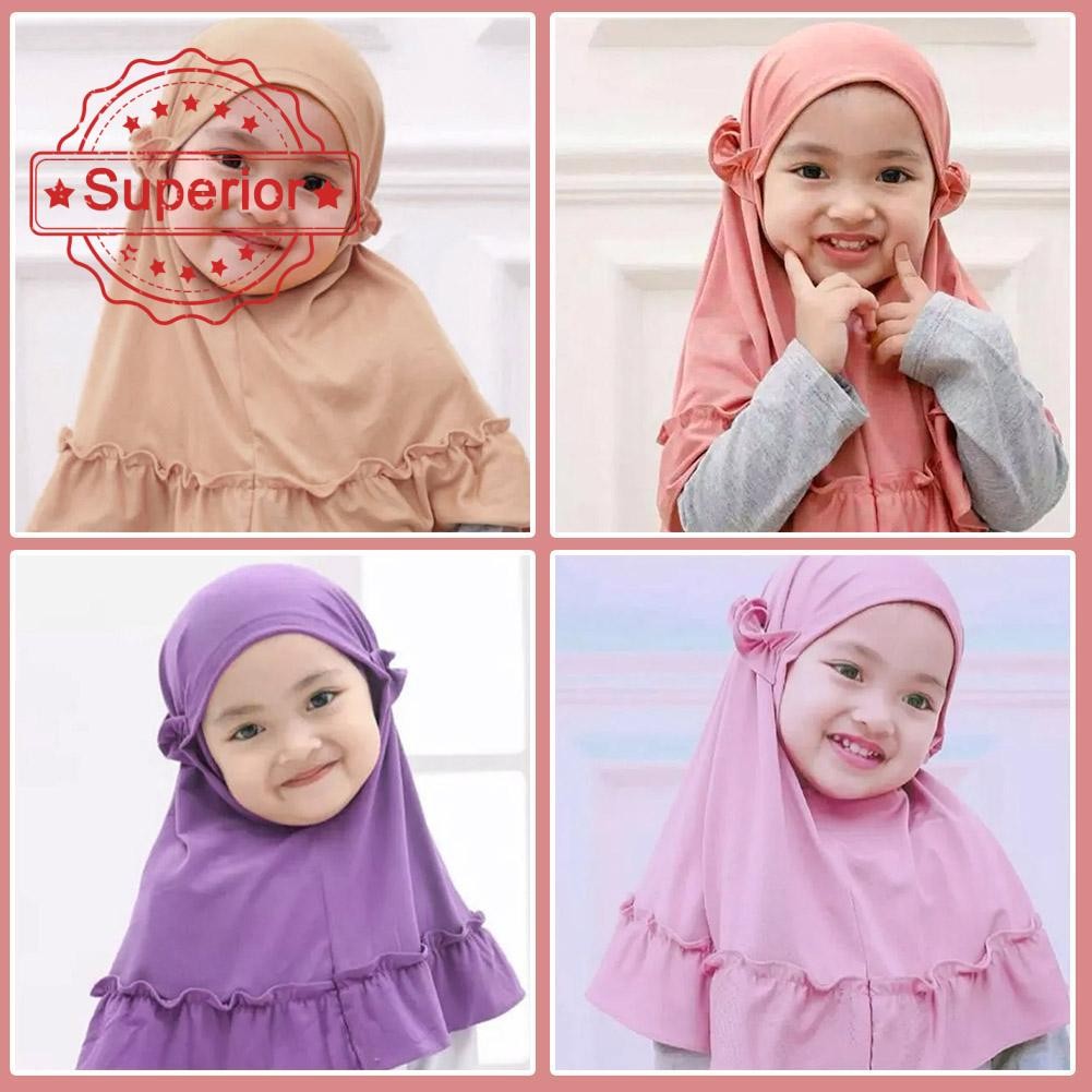 Bergo Hijab Trẻ Em Hijab Instant Hijab Trẻ Em Hijab Saila Hijab Bergo Trẻ Em Bé Gái B5w7