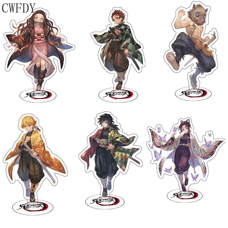 Mô hình Standee Demon Slayer Kimetsu No Yaiba Keychain Tanjirou Nezuko Zenitsu Kanawo Giyuu Shinobu 