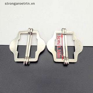 Strongaroetn Set 3 Khóa Kim Loại Hình Chữ Nhật Ba Lỗ Có Thể Điều Chỉnh Dây Đeo Vai / Đeo Thắt Lưng / Áo Vest / Da