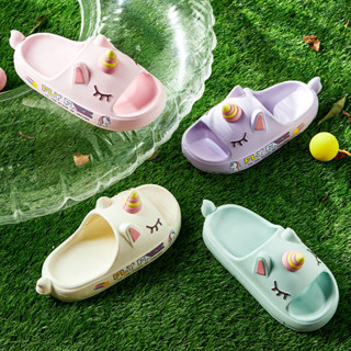 Cheerful Mario Dép lê kỳ lân vui vẻ cho bé gái dép pony động vật chất lượng cao trẻ em gái