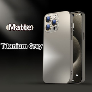 Ag Frosted siêu mỏng cho iPhone 15 Case 14 13 12 11 ProMAX 14Plus với màng ống kính silicon chống sốc cạnh thẳng Vỏ bọc mờ