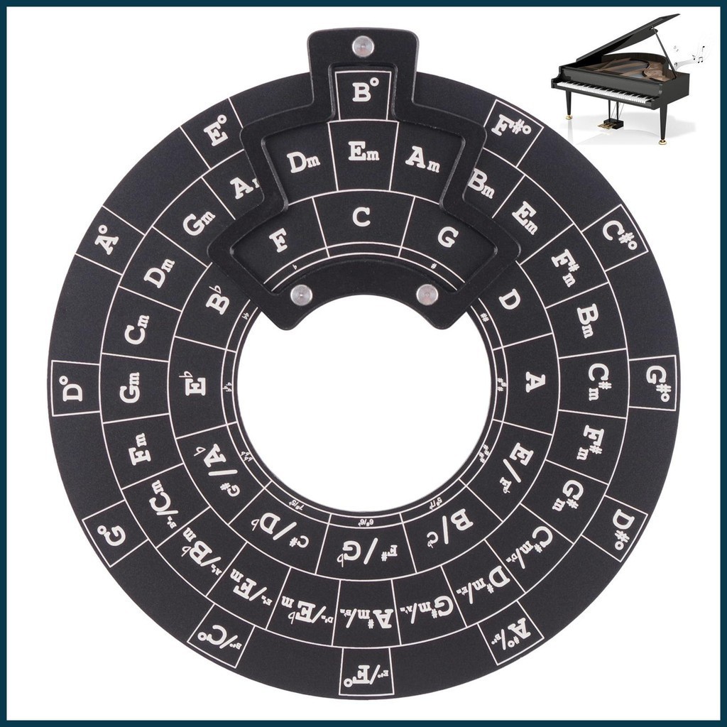 Circle of Fifths Guitar Dụng cụ học tập Giai điệu Hợp âm & Công cụ giáo dục âm nhạc cho nhạc sĩ Ghi 