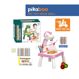 Bàn vẽ thông minh cho bé Pikaboo có máy chiếu hình ảnh tập tô vẽ sáng tạo cao cấp an toàn cho trẻ