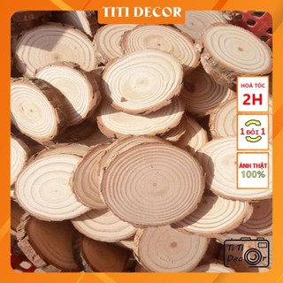 Lát gỗ, Khoanh, miếng gỗ đạo cụ chụp ảnh sản phẩm, trang trí chụp ảnh, decor nhà cửa, cửa hàng - TiTi Decor