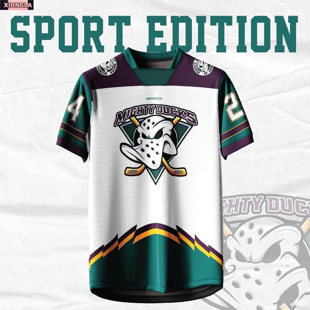 Nfl Thăng Hoa Microfiber Jersey Áo Thun Thiết Kế Mighty Ducks Jersey 2024 Mới