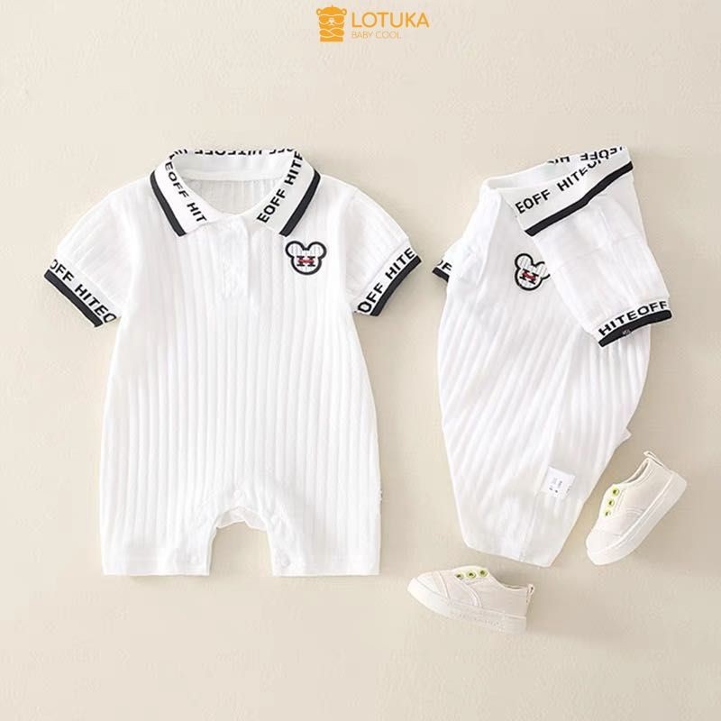 Body Đùi Polo Cotton Thông Hơi LOTUKA Cho Bé, Bodysuit Cho Bé Trai Bé Gái, Áo Hè, Quần Áo Trẻ Em Size 3-12kg