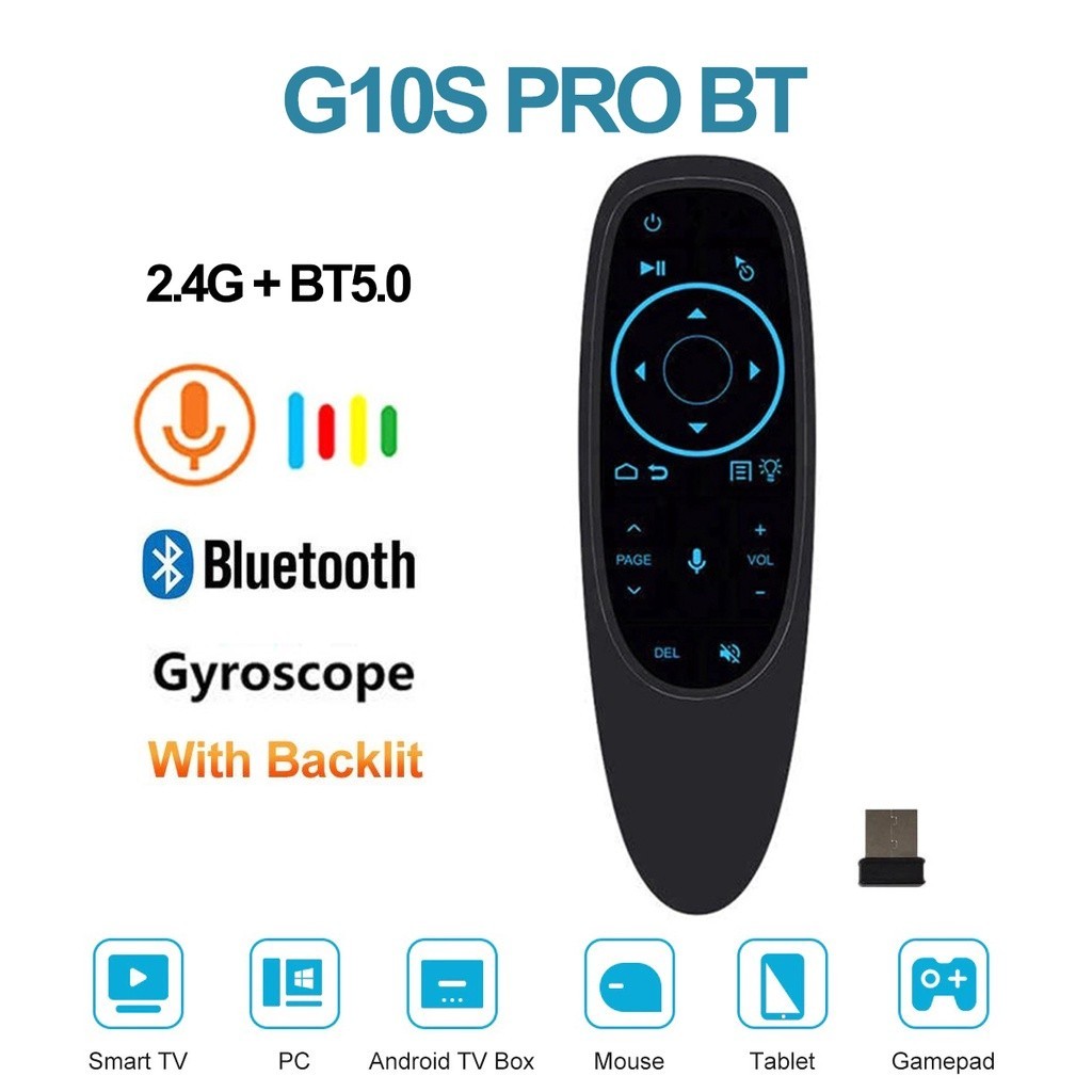 G10S PRO BT Bluetooth Smart Voice Air Mouse Bluetooth Con quay hồi chuyển không dây Điều khiển từ xa