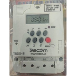 Công Tắc Hẹn Giờ Điện Tử Công Suất Lớn 5000W TB35, Timer Hẹn Giờ Bật Tắt Điện, 17 lần cài đặt On và Off