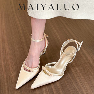 MAIYALUO Giày Cao Gót Mũi Nhọn GIÀY SANDAL Thời Trang Mới 2024 HOTSALE Cho Nữ Thể thao Siêu nhẹ Phối màu tinh tế Chất lượng cao FGL24307D6 10Z240308