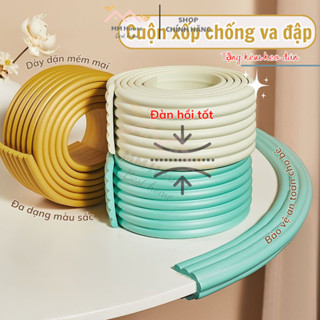 Miếng Xốp Bọc Cạnh Bàn 2 Loại L-W MM HOUSE Dày dặn Dây Cao Su Che Bịt Cạnh Bàn, Ghế An Toàn Cho Bé Kèm Băng dính