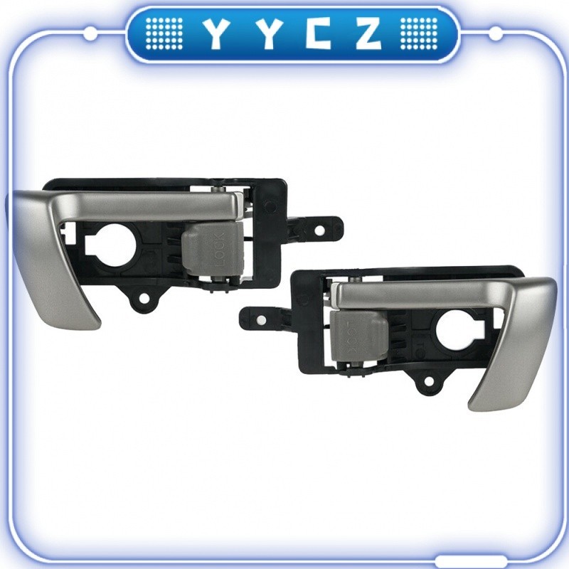 ✨Yycz✨Tay nắm cửa bên trong bên trái + bên phải cho 2007-2012 Hyundai Santa Fe có núm màu xám 82610-