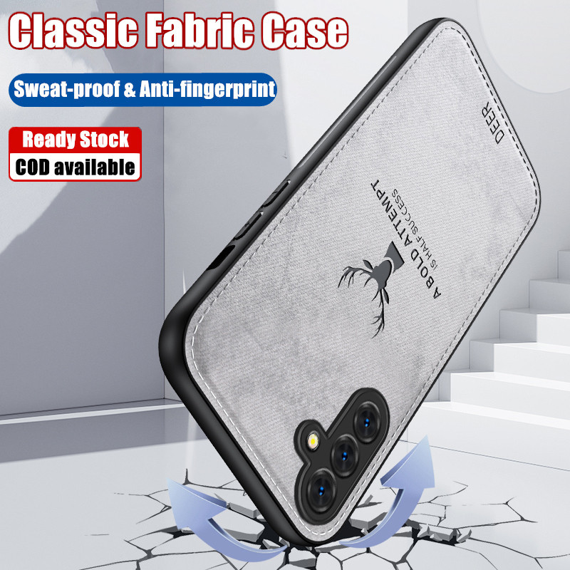 Dành Cho Samsung Galaxy A57 5G 6.7 inch SM-A576B A576Q A576U1 A576W A576Z A5760 Retro Phong Cách Vải