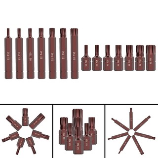 7 Mũi tuốc nơ vít ngôi sao T20-T25 10mm Chuôi lục giác cho đầu tuốc nơ vít tác động