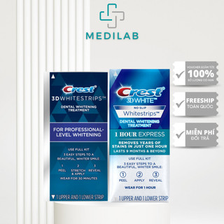 Miếng dán trắng răng Crest trắng nhanh không gây ê buốt phù hợp với mọi men răng