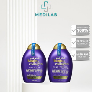 Bộ Dầu Xả Và Dầu Gội Ogx Biotin & Collagen 385ml giảm gàu và rụng tóc hỗ trợ mọc tóc của Mỹ