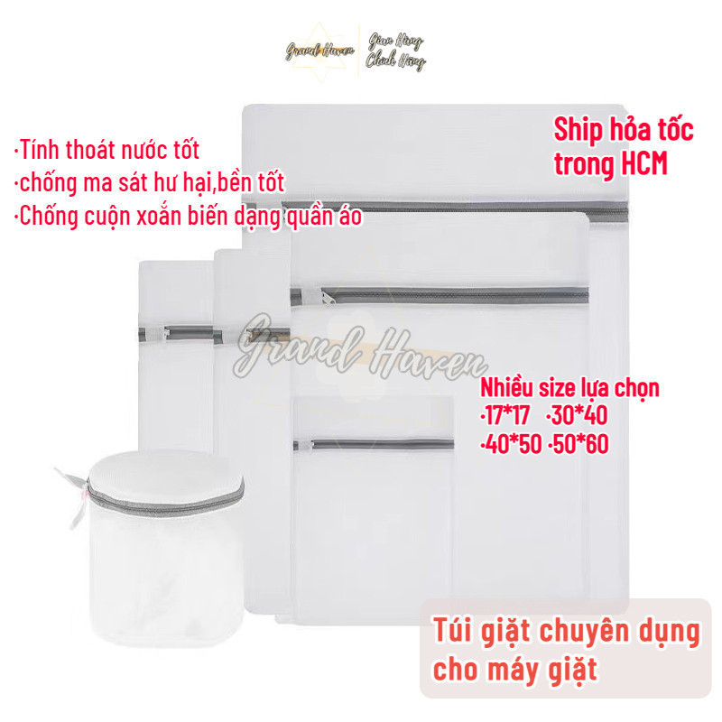 Túi Lưới Giặt Đồ Trong Máy Giặt Grand Haven Bảo Quản Quần Áo Đồ Lót Giày  Túi Giặt Cao Cấp loại dày 