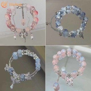 Vòng Tay Hạt Nữ Cho Pha Lê Bướm Tua Rua Phụ Kiện Trang Sức