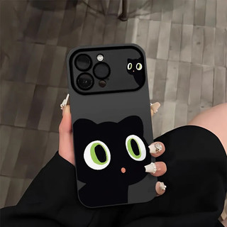 Ốp lưng khung cửa sổ mẫu - black cat - cn039