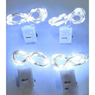 Dây Đèn led đom đóm 1m, 2m chạy bằng pin trang trí tháp oản, mẹt tết, bó hoa, tiểu cảnh