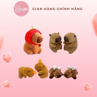 Gấu Bông Chuột Lang Capybara rùa size Mini 22cm. Chuột Lang mũ dâu GABO TEDDY BEAR