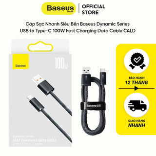 Cáp sạc nhanh siêu bền baseus dynamic series usb to type-c 100w fast charging data cable cald