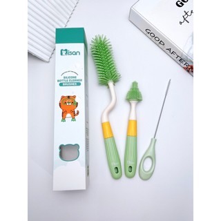 Hộp cọ rửa bình sữa silicon 3 chi tiết Misan