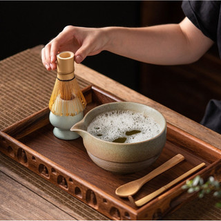 Bộ trà matcha nhật bản gốm matcha bát matcha khuấy matcha bàn chải trà bình trà đứng trà trăm bộ sản phẩm mới matcha bát trà bình trà đứng bộ nhỏ