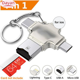 Giảm giá thanh lý!! đầu đọc thẻ 4 trong 1 bộ chuyển đổi thẻ micro usb 3.0 micro sd sang đầu đọc thẻ usb otg adapter tương thích cho
