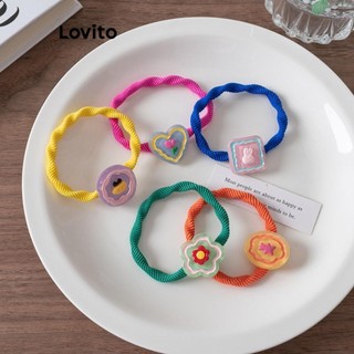 Lovito Dây buộc tóc đan sườn hoạt hình dễ thương cho nữ LFA25254